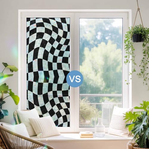 Vinilo decorativo para ventana 19.6x39.3in negro y blanco miniatura 6