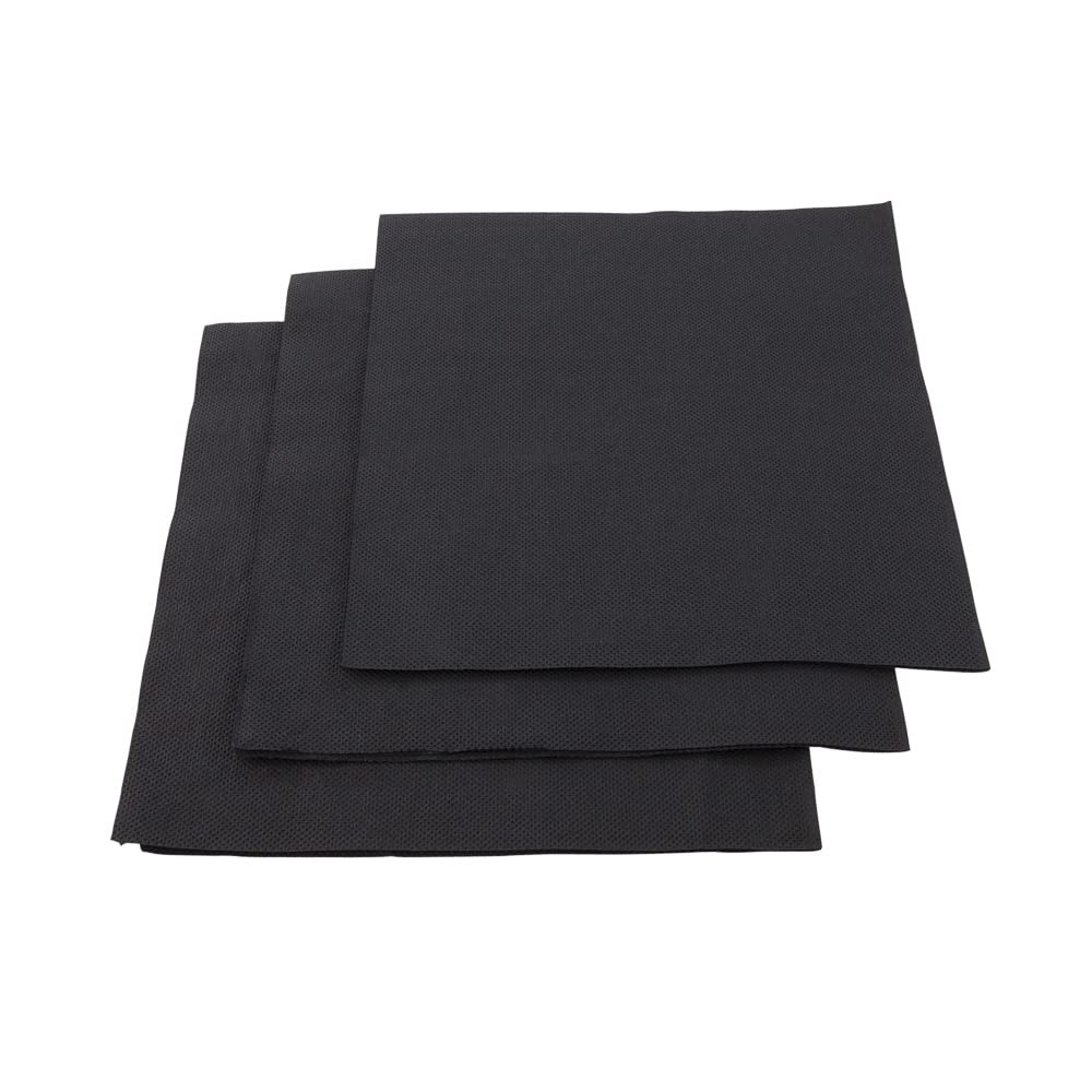 Restaurantware Luxenap - Servilletas de cena de 2 capas de 15.5 x 15.3 pulgadas, 50 servilletas desechables, suaves y absorbentes, de papel negro, plegadas, cuadradas para almuerzo, cena o uso diario