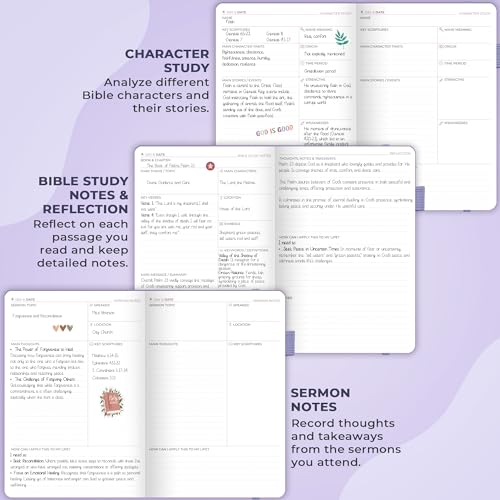 Image of Clever Fox Bible Study Journal - Church Notes Notebook - Note Taking & Journaling Kit - Faith Based Religious Gifts & Accessories (Lavender)