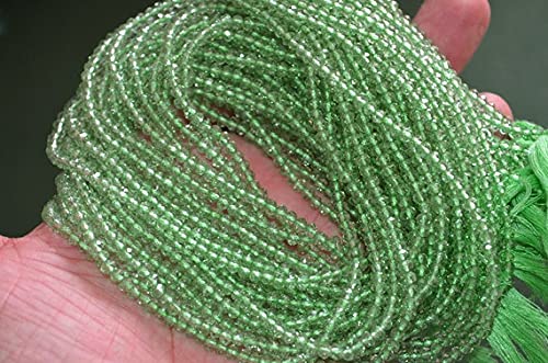 Améthyste verte quartz perle naturelle facettée 3mm pour création bijoux DIY