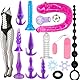 BDSM Bondage Set Fesseln Sex Spielzeug Licht SM, 17 Pcs Realistischer Dildo Anal Trainings Set Sexspielzeug Fesseln Sex Spielzeug Licht SM für Paare Extrem
