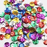 4500Pcs 6mm Loose Sequins Bulk Cup, Paillettes Glitter Round Embroidery Craft Sequins Spangles for Sewing Dress Bags Clothing Wedding Christmas Jewelry Making Crafts Decorations(00 Mixed Colors)