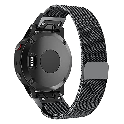 Sangle en acier inoxydable à boucle de débit rapide pour montre 22mm