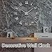 Mintime Frameless DIY Wall Clock 3D Acrylic Sticker Roman Numbers Adhesive Modern Art Wall Clock Parts Kit Home Decorations for Living Room Bedroom