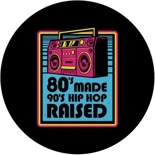 Miniatura 3 de 80s Made 90s Hip Hop Music Lover Retro Cassette Tape Boombox PopSockets Standard PopGrip