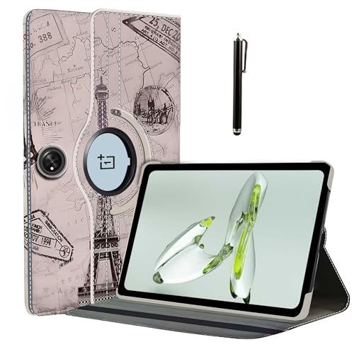Image of ProElite Case Cover for OnePlus Pad Go 11.35 inch Case, 360 Rotatable Smart Flip Case for OnePlus Pad Go 11.35 inch Tablet with Stylus Pen, Eiffel