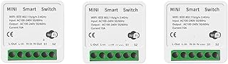 1PCS 16A WiFi Smart Switch Led Light Smart Life Push Module Supports 2-Way APP Voice Relay Timer (Color : 3 PCS, Size : 100V-240V)