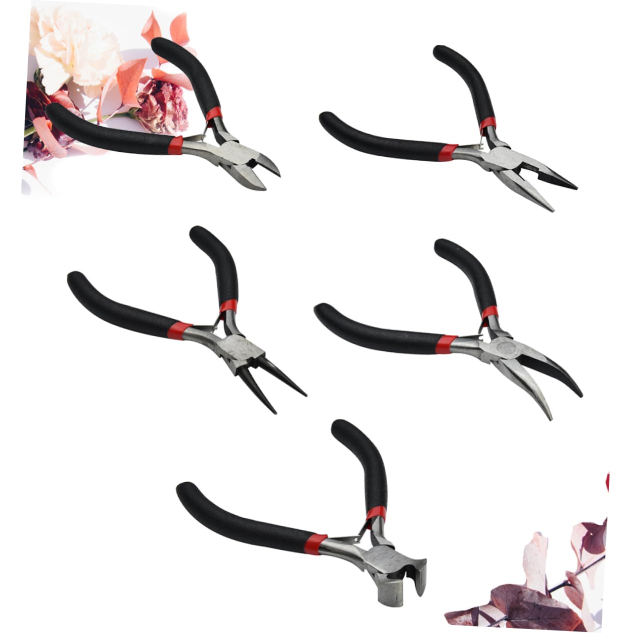 OSALADI 5pcs Mini Beading Plier for DIY Crafts Ergonomic Jewelry Repair Tools Comfortable Grip for Home and Shop Use for Eyeglass Frame Repair and Handmade Projects