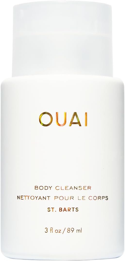 – OUAI Body Cleanser, St. Barts Travel Size - Foaming Body Wash with Jojoba Oil & Rosehip Oil to Hydrate, Balance & Soften Skin - Paraben, Phthalate & Sulfate Free Skin Care Products (89 ml)