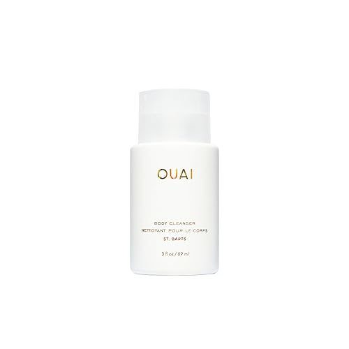 OUAI Body Cleanser, St. Barts Travel Size - Foaming Body Wash with Jojoba Oil & Rosehip Oil to Hydrate, Balance & Soften Skin - Paraben, Phthalate & Sulfate Free Skin Care Products (3 fl oz) - St. Barts - 3 Fl Oz (Pack of 1)
