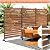 6FT Wooden Privacy Screen, Upgrade Outdoor Specialty Anti-Corrosion Wood