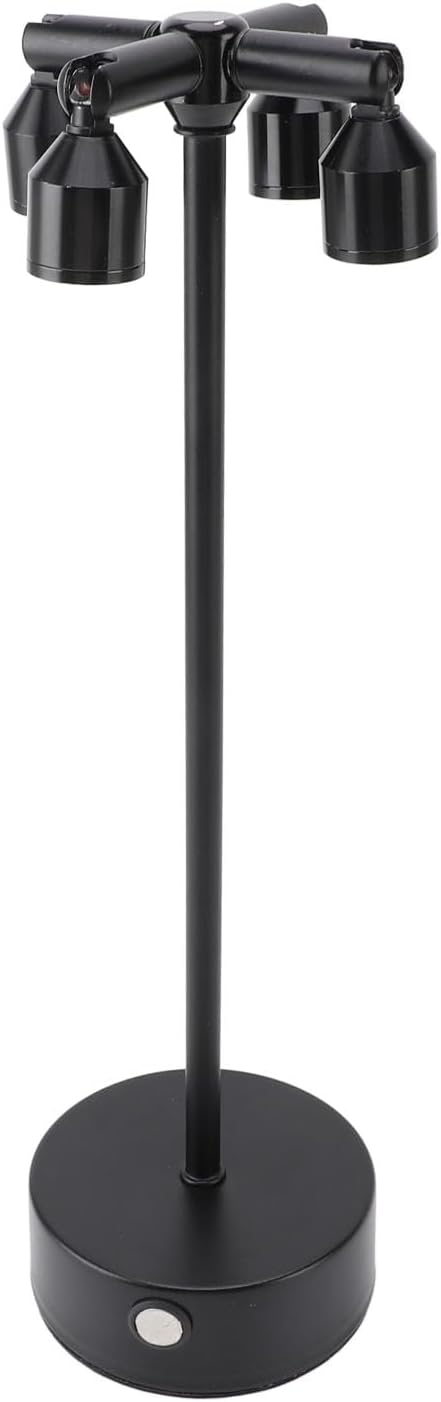 Modern LED Desk Lamp, Iron Table Lamp with Touch Control, 3 Brightness Modes, Rechargeable Cordless Light for Home and Office