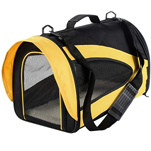 MOOL, Jaula portamascotas de Tela Ligera con Alfombra de Forro Polar y Bolsa para Comida