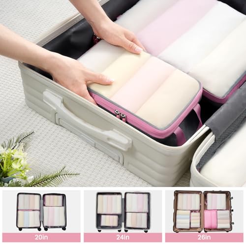 Image of BAGAIL 6 Set Ultralight Compression Packing Cubes Packing Organizer for Travel Accessories Luggage Suitcase Backpack