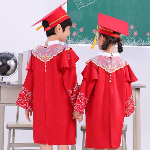 Image of Kindergarten 2025 Graduation Cap and Gown Tassel Sets with Charm 2PCS Graduations Stoles for Kids Grad Party Clothes