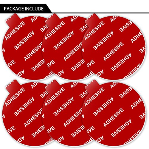 Image of 6 Pack 53mm(2.09inch) Adhesives for Suction Cup Replacement, AZXYI Windshield Mount Adhesive Replacement Kit, Compatible with Mounting Disk, GPS Dash Cam and Socket Car Dashboard Suction Cup Mount
