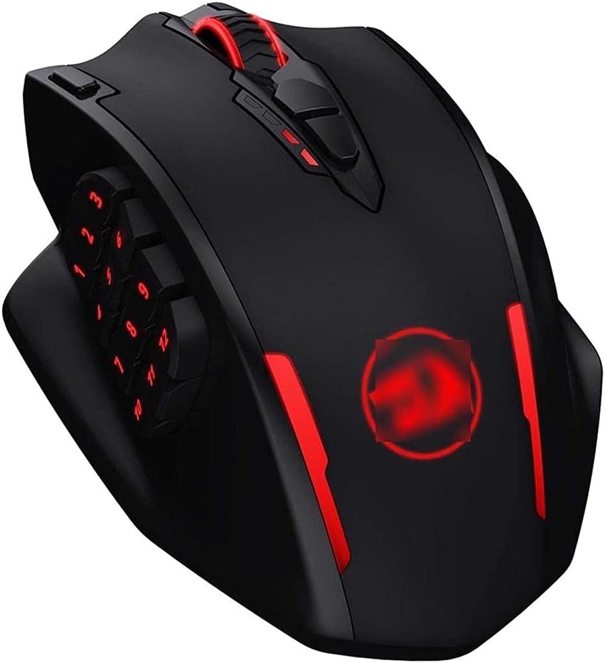 Mouse Pcゲーミングマウス 倉 Dpi有線 無線rgbゲーマーマウス オンボードメモリの2つのグループ 16個のプログラム可能なボタン 光学センサー 12サイドボタンmmoマウス