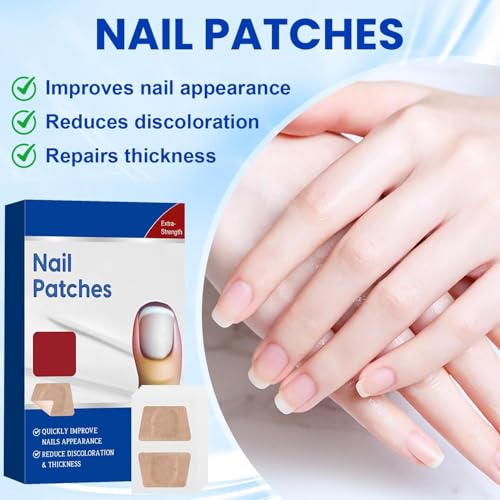 64 Stück Zehennagel Korrektur Patches, Nagelpflaster Reparaturpflaster, Spaltnagelreparatur Stärkende Nägel, Nagelgraben Reparaturpflaster für Beschädigte Nägel und Erscheinungsbild Verfärbter Nägel