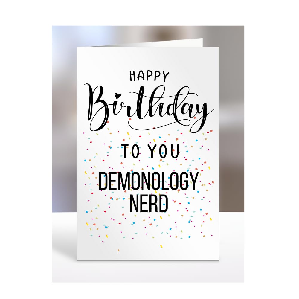 Happy Birthday To You Demonology Nerd Card, Gifts for Men, Women, Presents for Man, Woman or Person, Greetings Card, Funny, Joke, Silly, Gag, A5-127a_102