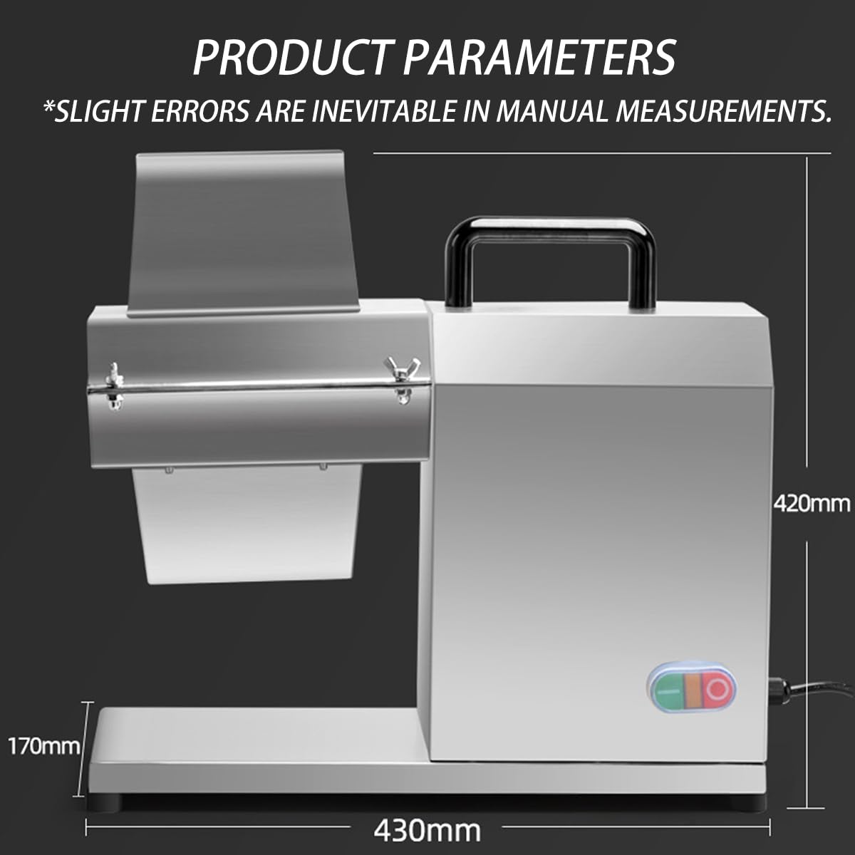 Elektrischer Fleischklopfer, kommerzielles flaches Werkzeug mit reinem Kupfermotor, Edelstahlkörper, geräuscharmes Design für Huhn, Fisch, Steak und mehr