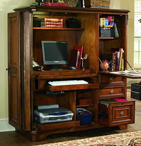 Hooker Furniture Brookhaven Computer Cabinet In Clear Cherry #TOP1