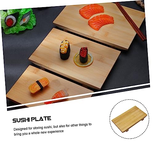 Plato para sushi y postres color caqui 24x15.2x3.1 cm miniatura 5