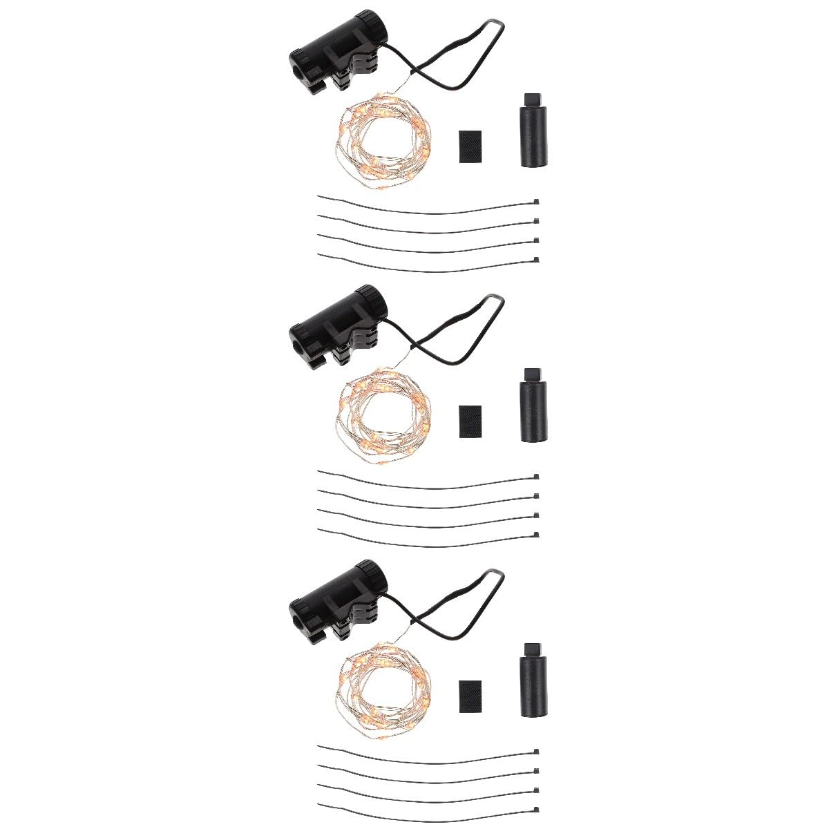 Toddmomy lumière de Pneu lumière LED Feux LED Pile Rechargeables LED Lights Lumière USB Signal réflecteurs Scooter Cycle dirigé Lampe à Rayons lumières étanches Abdos Black