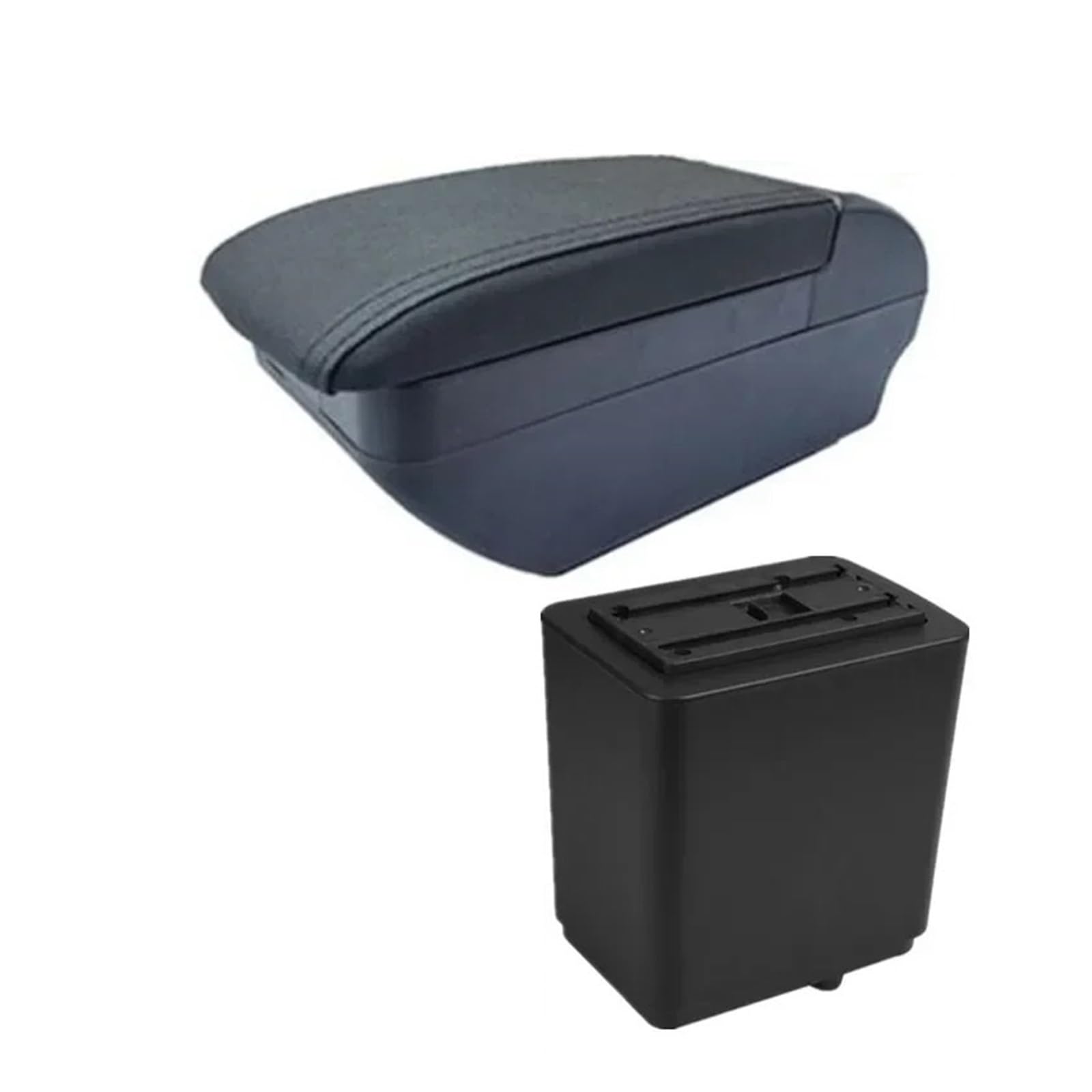 GBGWRMRYX Center Armrest Box For Citroen For Berlingo Car Armrest Box Dedicated Retrofit Storage Box Interior Accessories Arm Rest(F black line No USB)