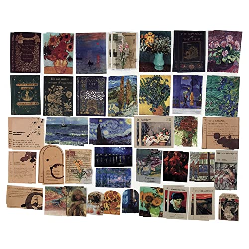 200Pcs Vintage Scrapbooking Supplies Kit For Journaling, Scrapbook Sticker Paper Pack For For Bullet Journals Junk Journal Planners Aesthetic Cottagecore Room Decor Wall Art Collage Album (Artistic) #TOP4