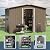 RTDTD 8FT x 6FT Outdoor Storage Shed, Waterproof, Lockable Door Metal Tool Shed with Sliding Door and Air Vents, Storage House for Gardening Tools, Metal Storage Shed for Garden, Backyard, Lawn