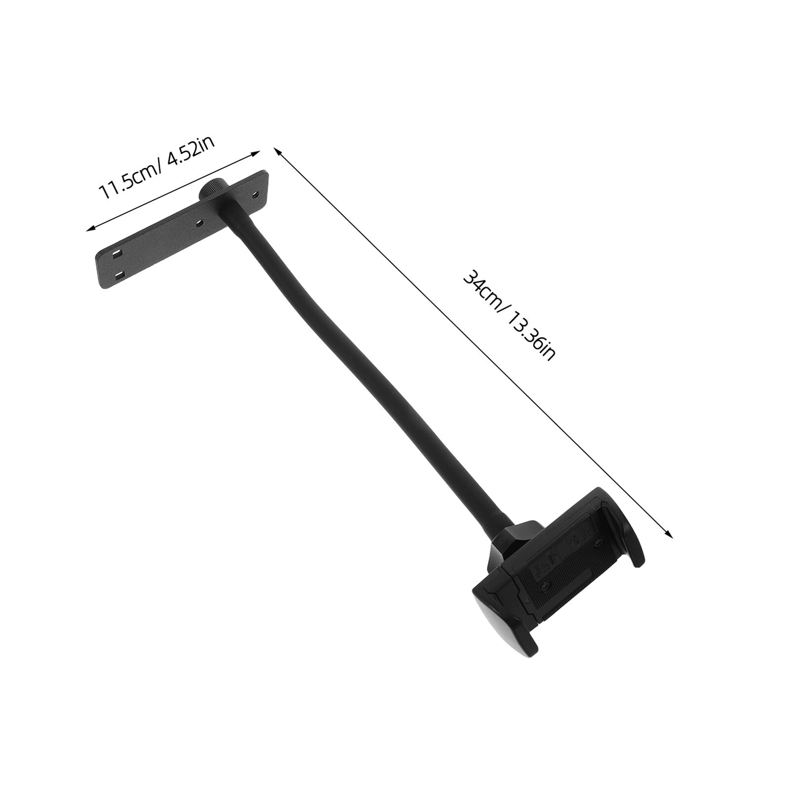 Soporte para Micrófono de Soporte Negro de Metal y Plástico | 34,00 X 11,50 X 7,00 Cm, Instalación Rápida, Estabilidad Segura, Ligero y Portátil