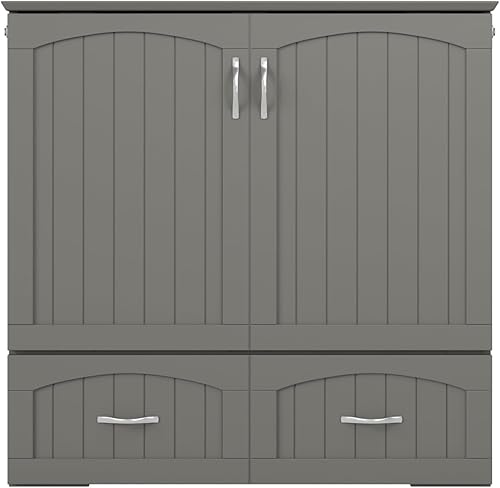 Miniatura 8 de AFI, Southampton Murphy - Cómoda de cama individual XL con colchón de 6 pulgadas, cajón de almacenamiento y cargador USB integrado, color gris