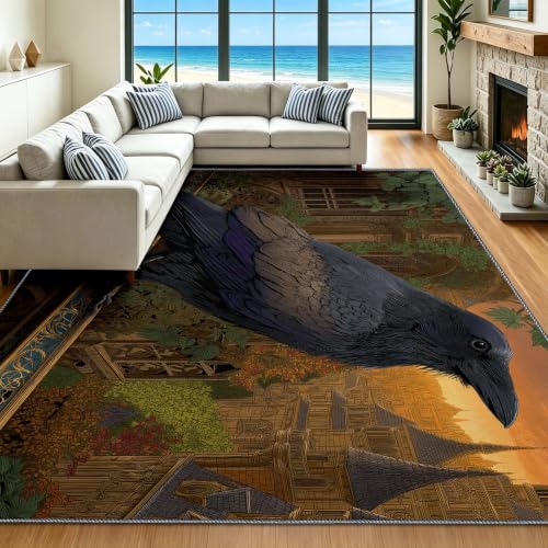Tapis lavable en machine 120x180 antidérapant style gothique