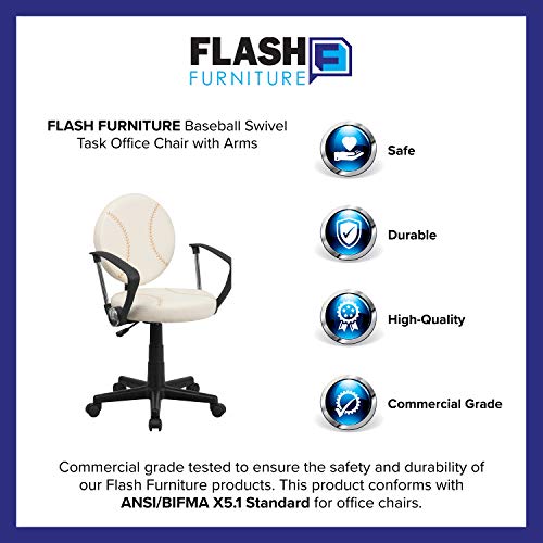 Flash Furniture Baseball Swivel Task Office Chair With Arms #TOP2