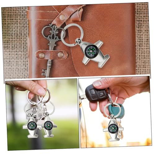 Conjunto de 4 Brújulas Mini Bolsillo con Llavero BESPORTBLE miniatura 6