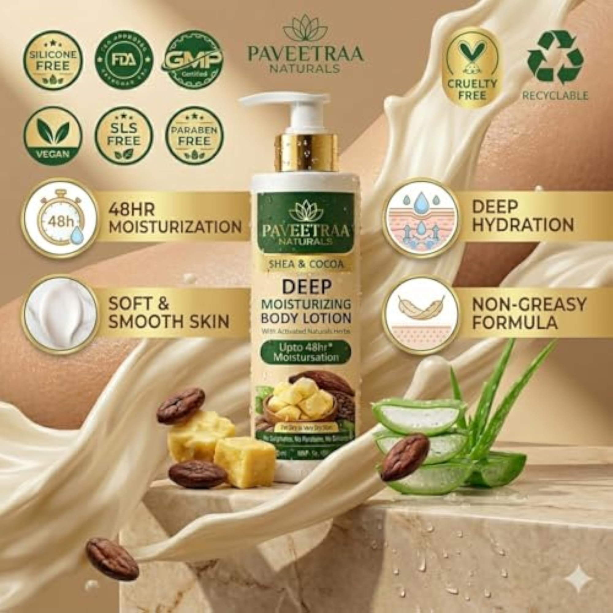 Shea & Cocoa Deep Moisturising Body Lotion, 250ml