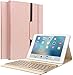Produktbild KVAGO iPad 9.7 Tastatur Hülle, iPad 9.7 Case mit 7 Farbe Hintergrundbeleuchtung Ultra-dünn QWERTZ Bluetooth Tastatur und Auto Schlaf/Aufwach Funktion für Apple iPad 9.7 Zoll 2017/2018 - Rose Gold