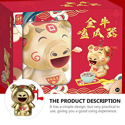 Toyvian Sementes de girassol descascando artefato de sementes de melão em forma de boi para casa.