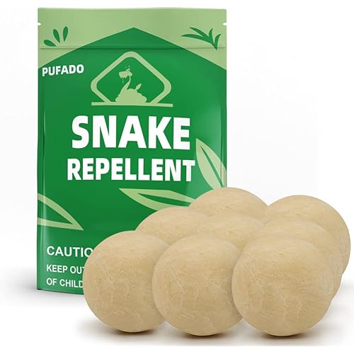 Pufado Snake Repellent for Outdoors Pet Safe,Snake Repellent for Yard,Repellent Balls Keep Snake Away Repellent for Outdoors,Yard and Home,Effectively and Durably, Safe-Pet & Human -8 Packs