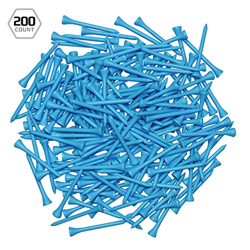 image for IZZO Golf Wood Golf Tees, 1.75 Inch, Light Blue (Pack of 200), 1.75