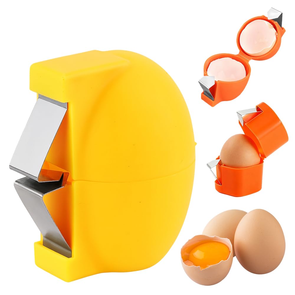 2026 New Egg Shell Opener Stainless Steel Egg Cracker Tool Multifunctional Eggs Separator for Raw and Hard Boiled