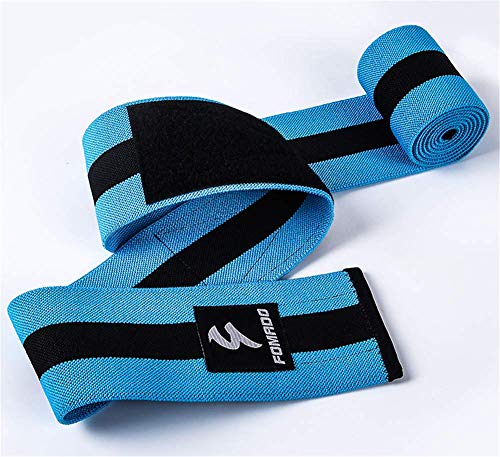 Bandes de genou squat 1.8M bleues pour musculation et fitness