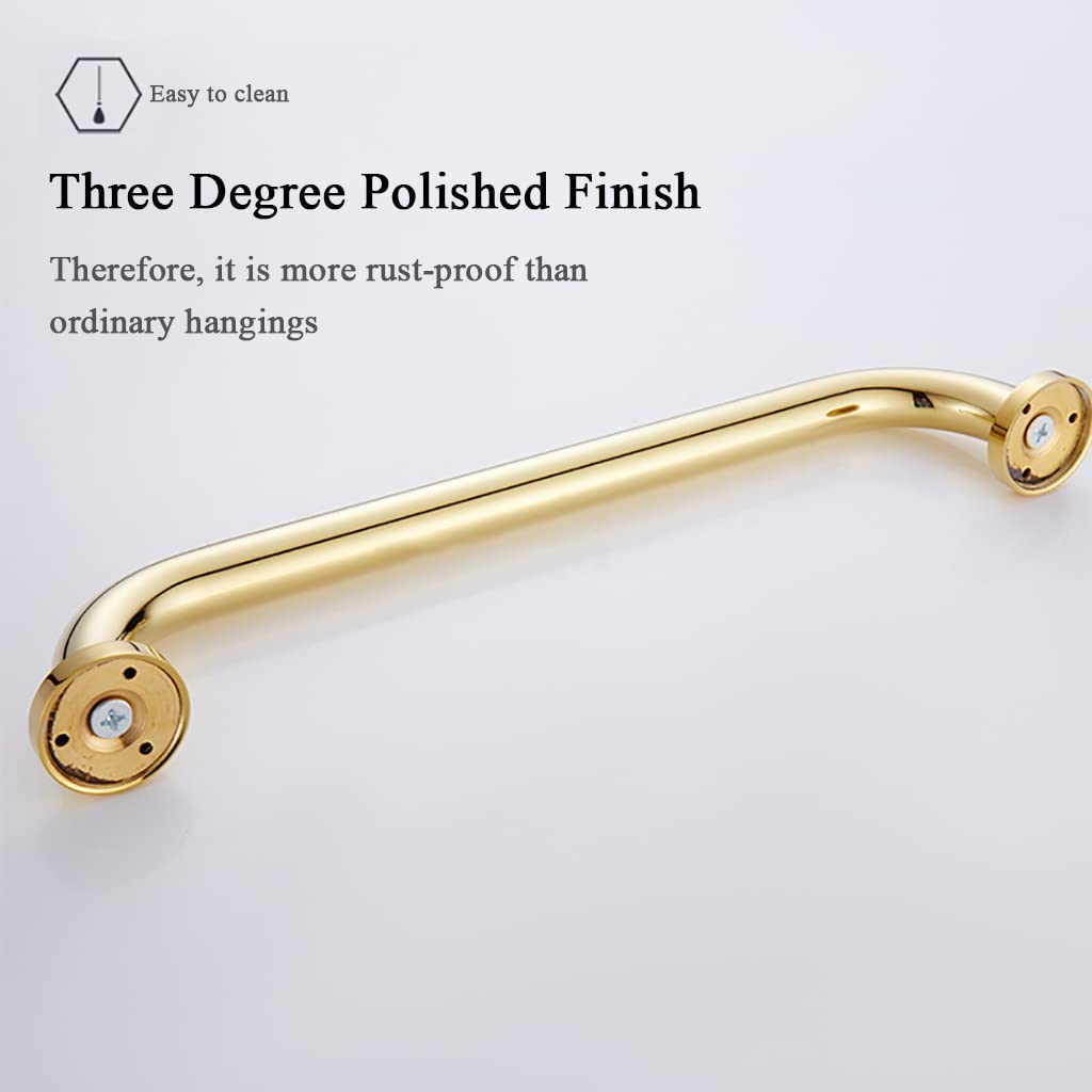 Maniglione di Supporto per Bagno in Ottone per Anziani, Elegante Maniglia Spazzolata per Doccia, WC e Vasca da Bagno, corrimano di Equilibrio a Parete, Dispositivo di Assistenza PE