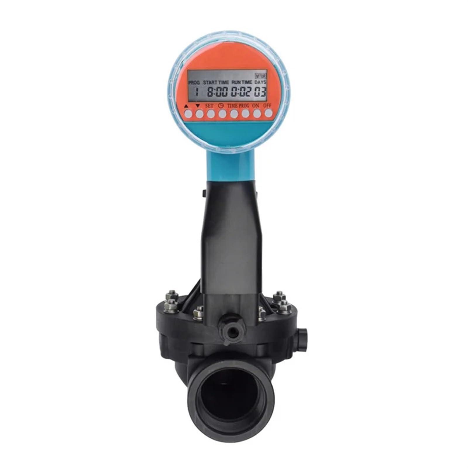 MXXDMOPD Water Valve with Digital Controller 1" electromagnetic Timer 3V Inline Plastic Residential Irrigation Solenoid