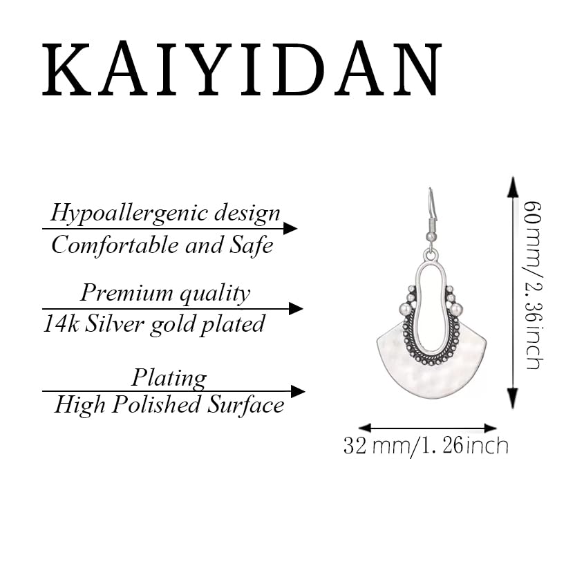 Silver/Gold Boho Dangle Statement Earrings for Women Trendy,Handmade Vintage Dainty Cute Long Drop Summer Earrings,fashion Accessories Jewelry Gifts4