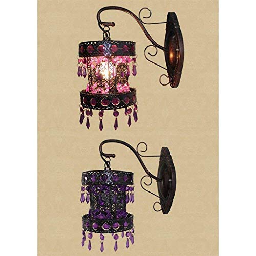 Lampe murale violette GZZ Gyy luminaire design pour accueil hôtel balcon et couloir