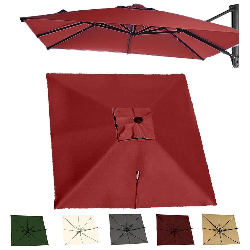 Auvent de remplacement pour parasol déporté pour remplacer une toile usée par le soleil