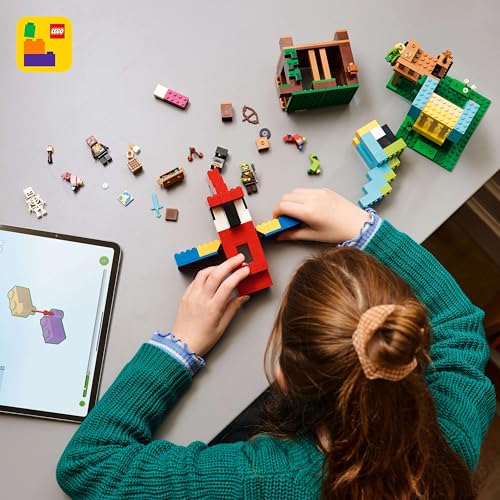 Image of LEGO Minecraft The Parrot Houses, Buildable Video-Game Set 21282 Building Blocks Toys for 8+ Gift for Boys and Girls