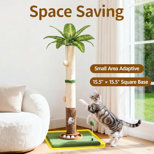 35 Tall Palm Tree Cat Scratching Post Vertical for Indoor Cats