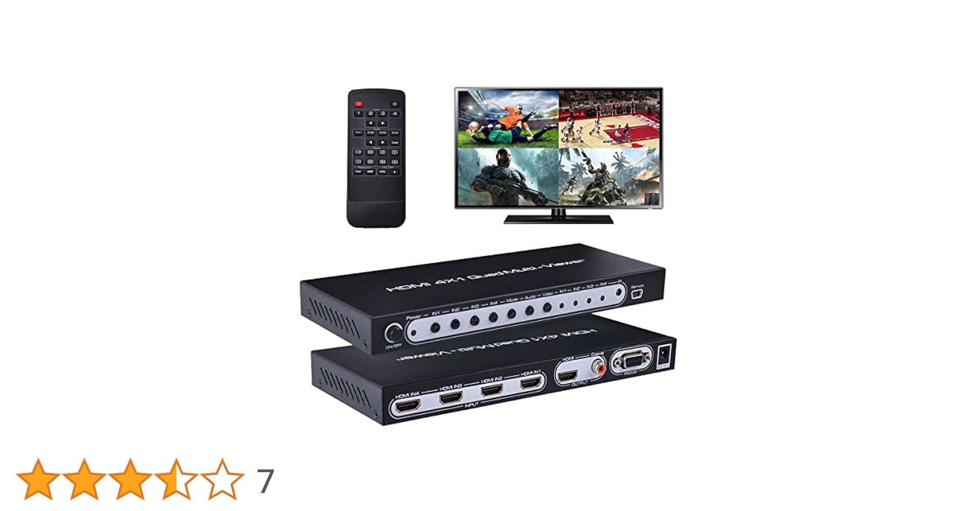 ES-Tune HDMI画面分割器 Amazon | ES-Tune HDMI画面分割器 4入力1出力 1080P対応 6分割